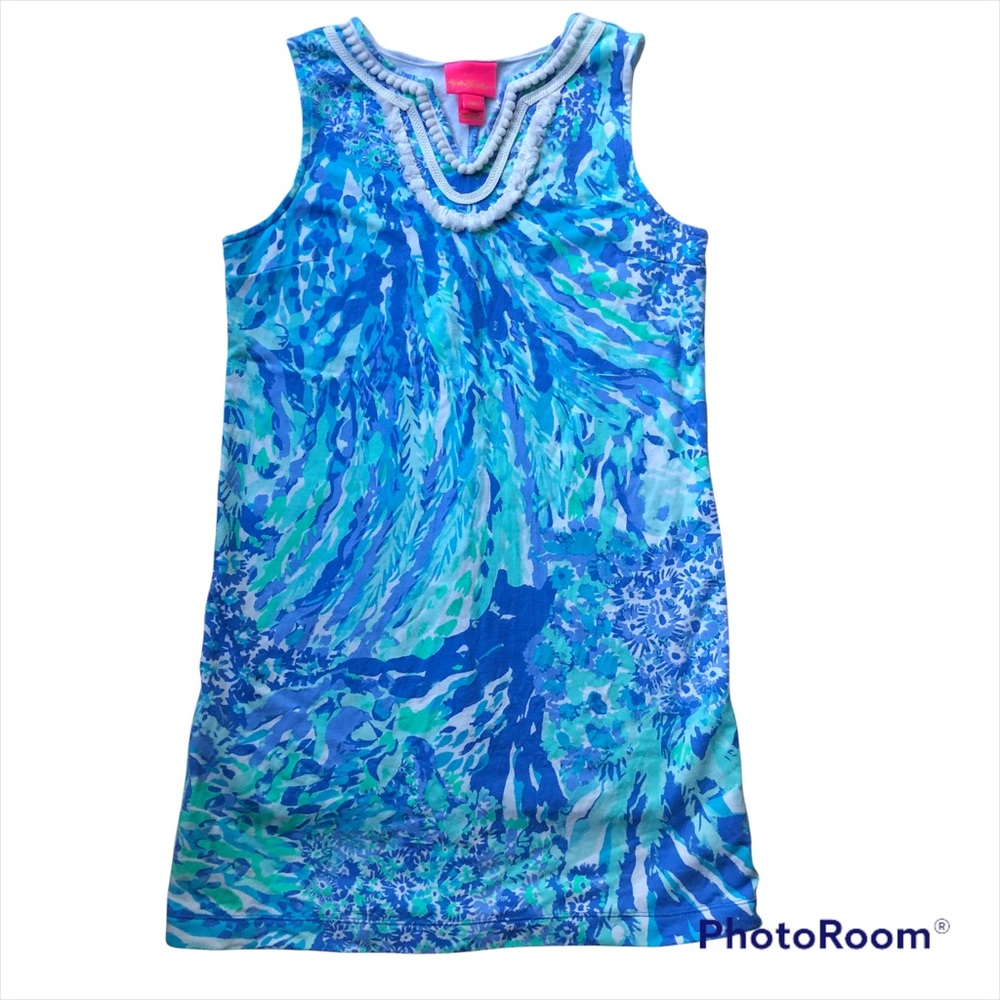 Lilly Pulitzer Ocean Blue and Sea Green Kids Dress